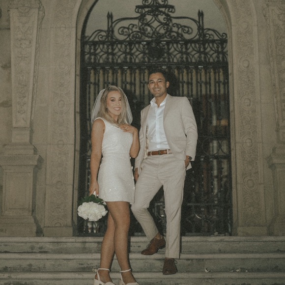 Self-Portait Ivory Sequin Boucle Mini Dress - Picture 3 of 8